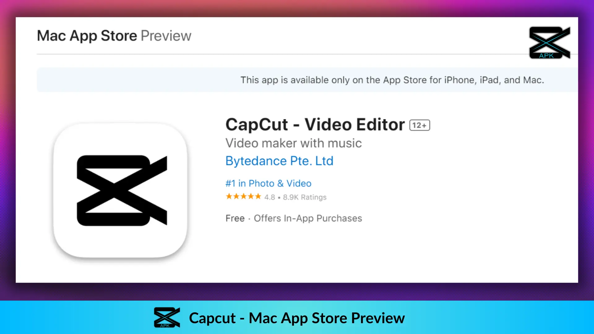 Preview Image of Capcut-Video Editor on Official Mac Store