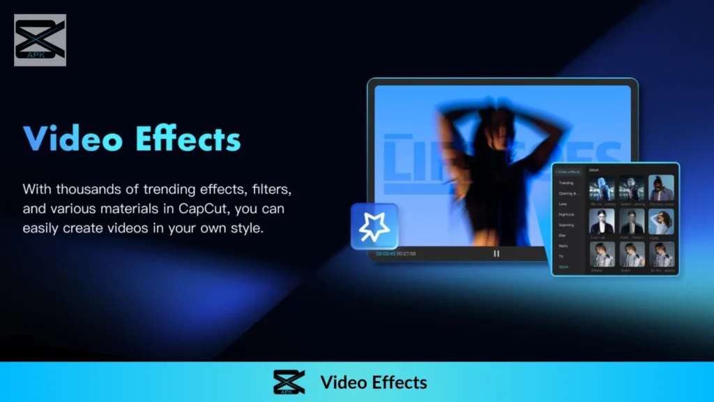 Video Effects feature description in Capcut for PC