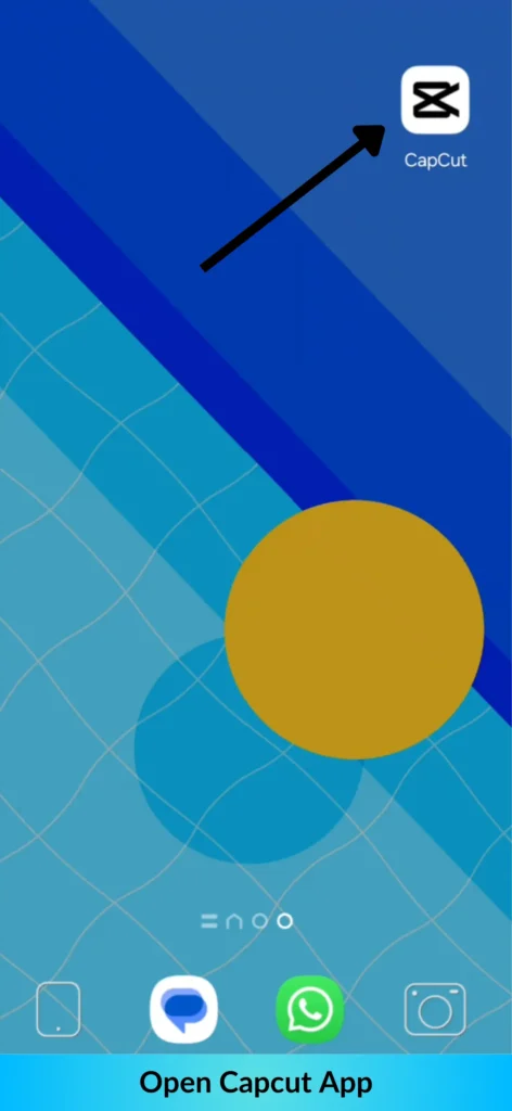 Mobile screen showing Capcut Icon