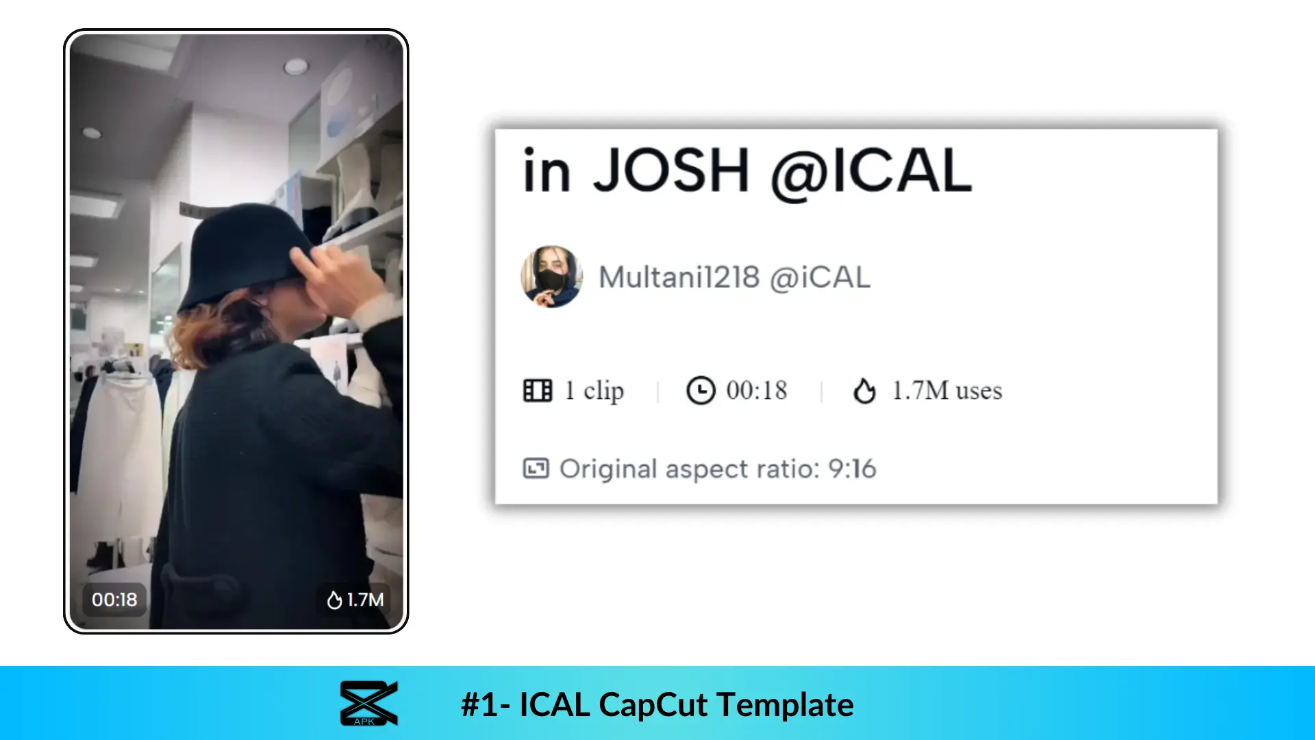 Preview of No.1 ICAL templates in Capcut
