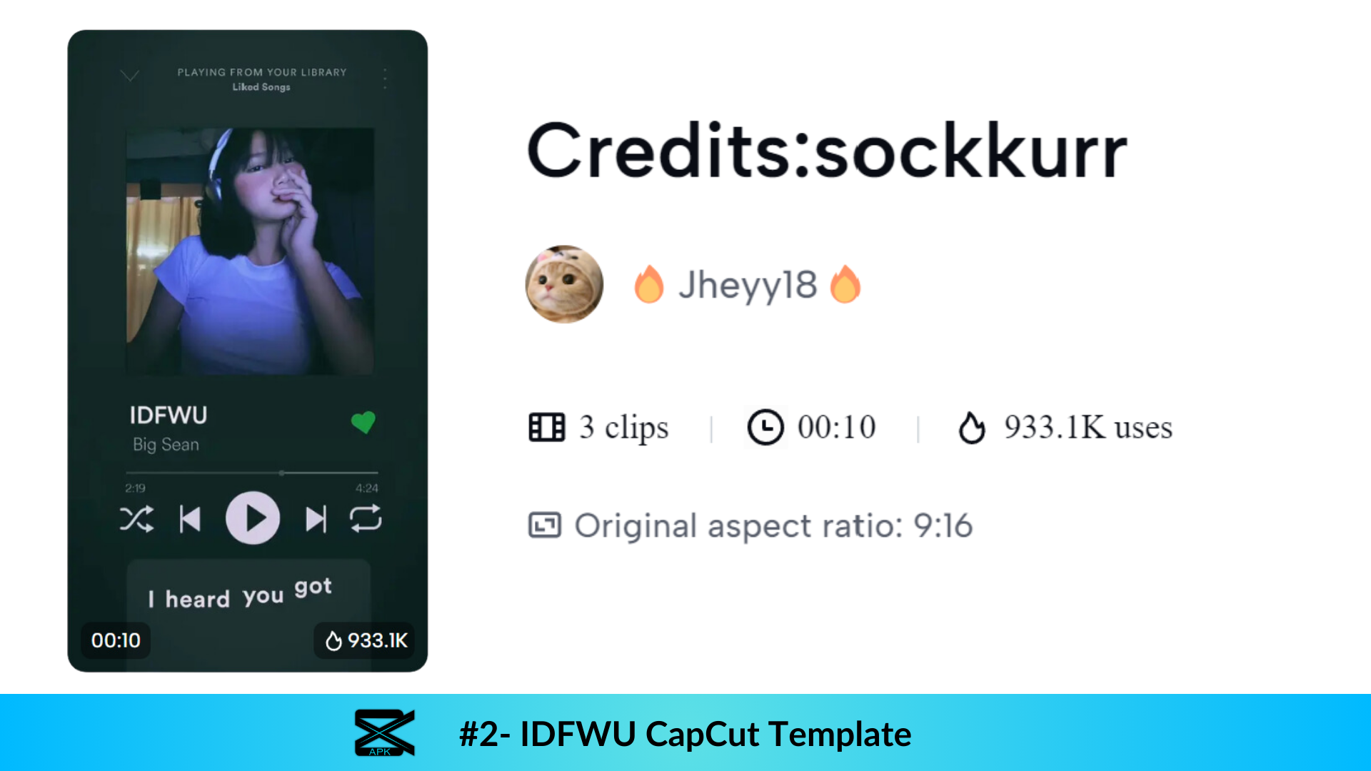 Preview of No.2 Capcut IDFWU Template