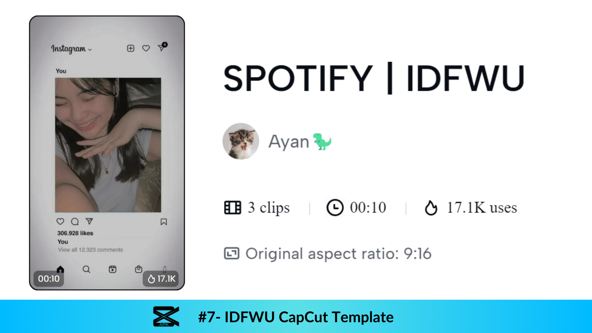 Preview of No.7 Capcut IDFWU Template