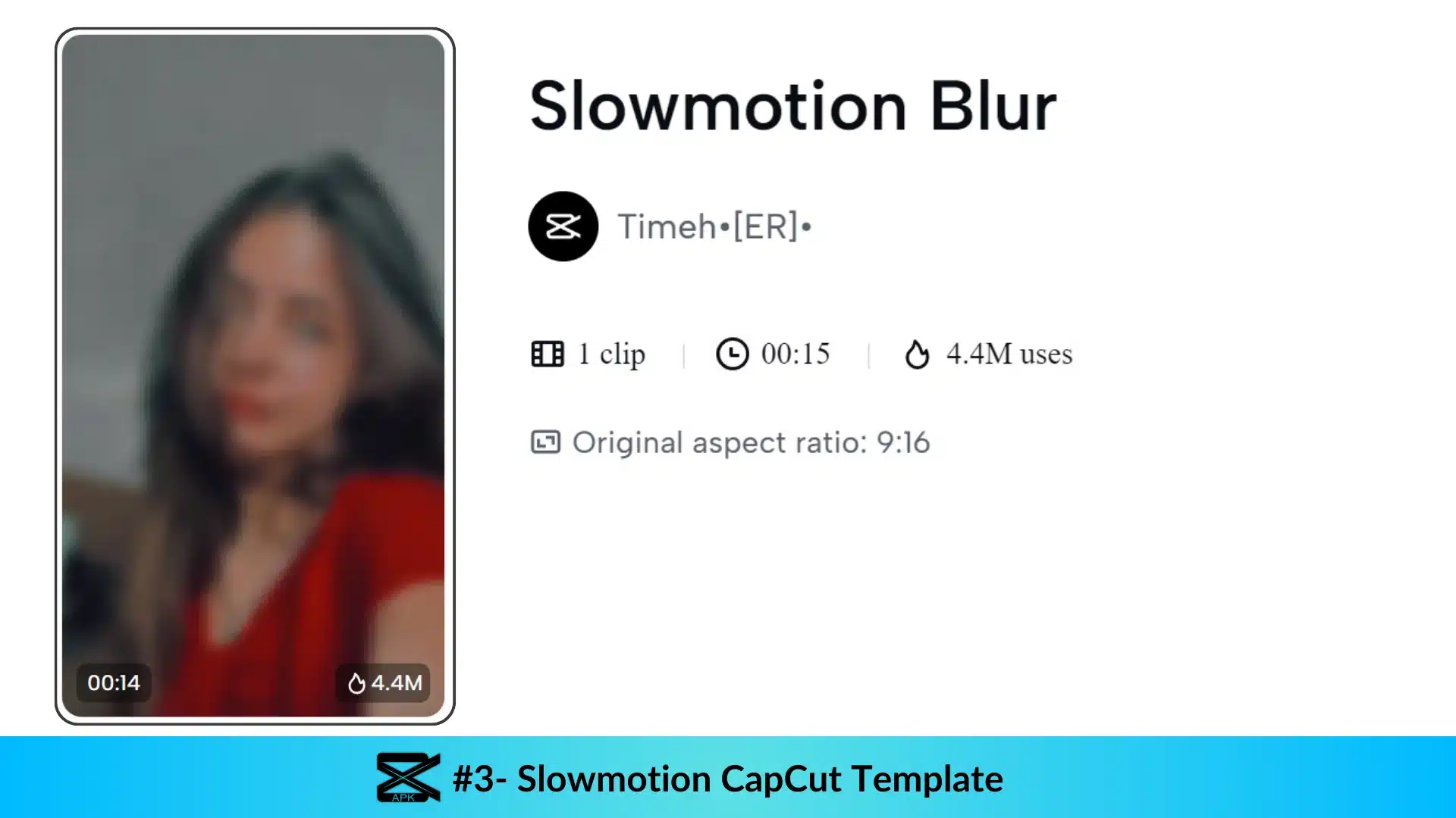 Preview of latest blur slow motion capcut template