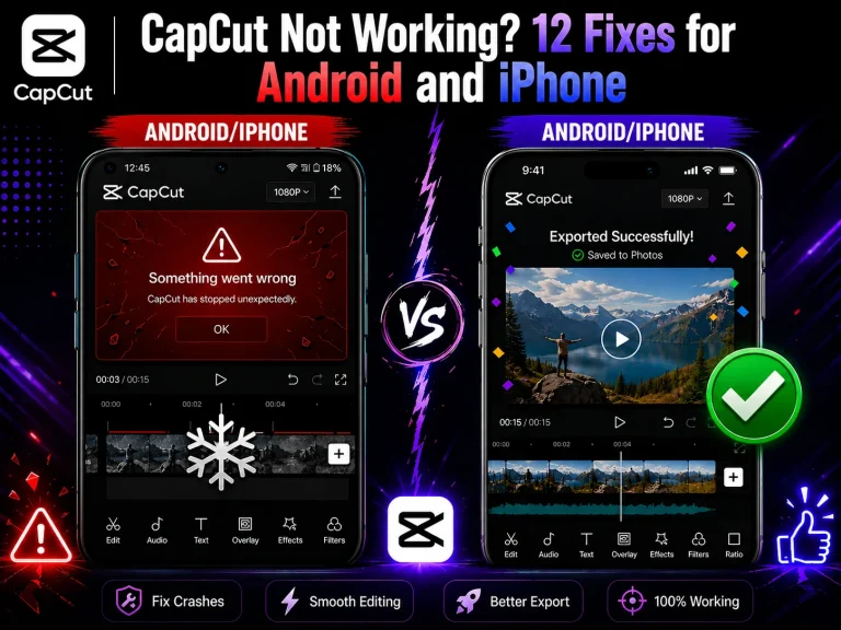 CapCut Not Working? 12 Fixes for Android and iPhone (2026)